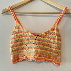 ✨SALE✨ Forever 21 Pastel Striped Crop Knit Tank